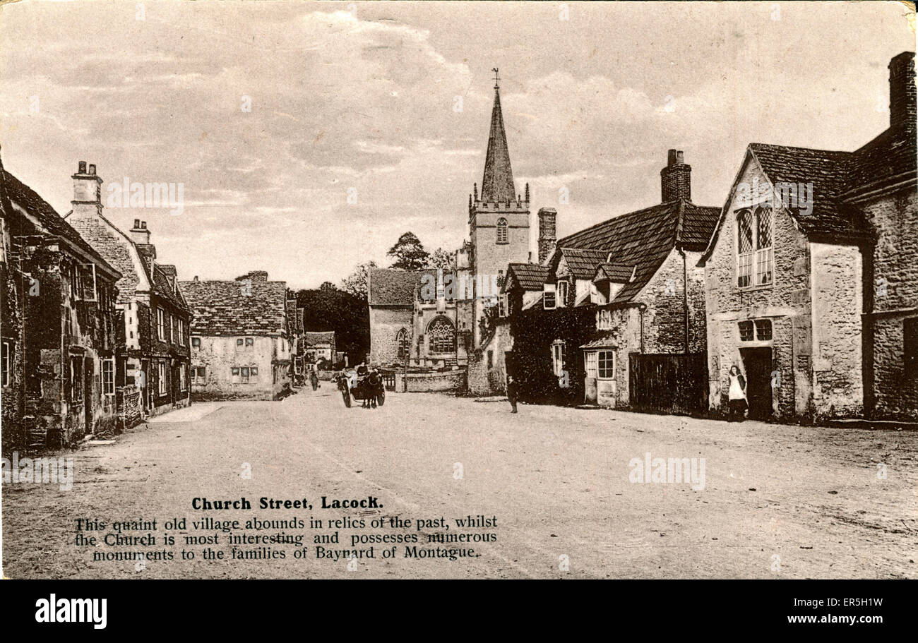 Church Street, Lacock, Wiltshire Banque D'Images