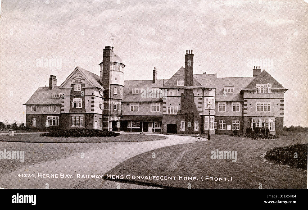 Les hommes de fer maison de convalescence, Herne Bay, près de Whitstable, Kent, Angleterre. Années 1930 Banque D'Images