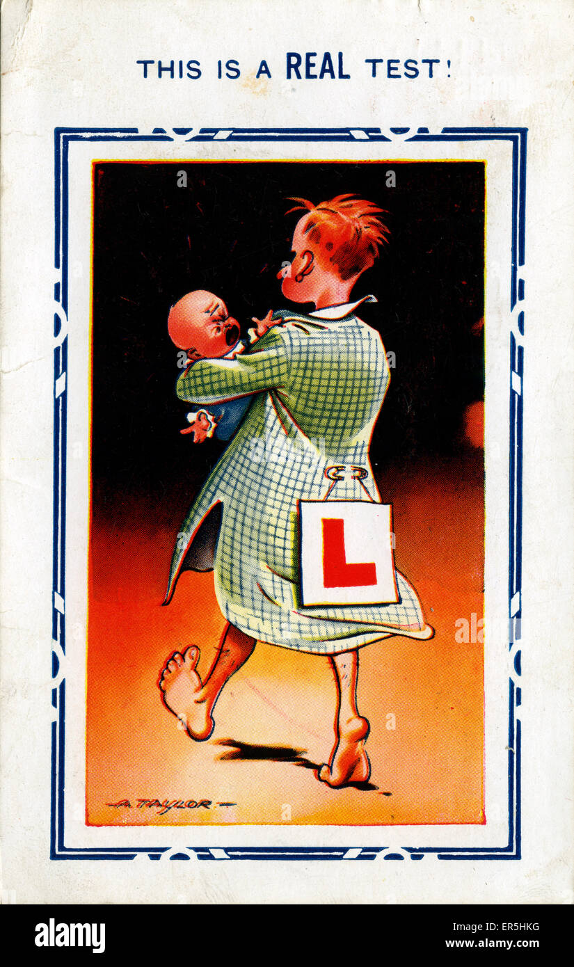 Carte postale Comic Bamforth Banque D'Images