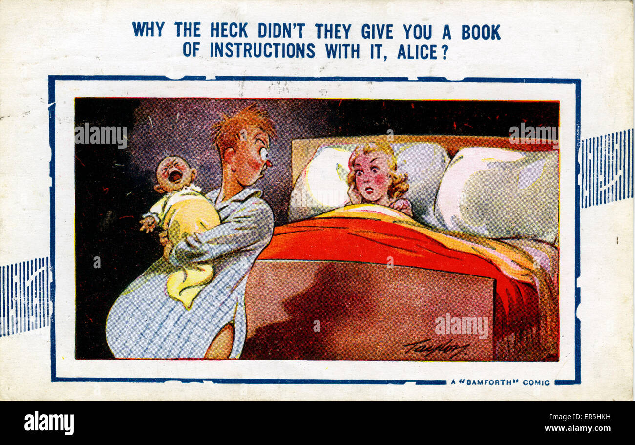 Carte postale Comic Bamforth Banque D'Images