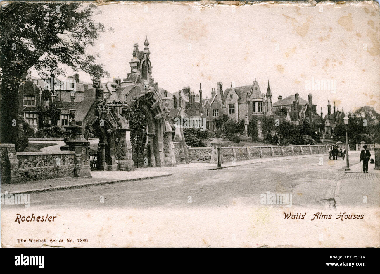 Watts Alms Houses, Rochester, Kent Banque D'Images