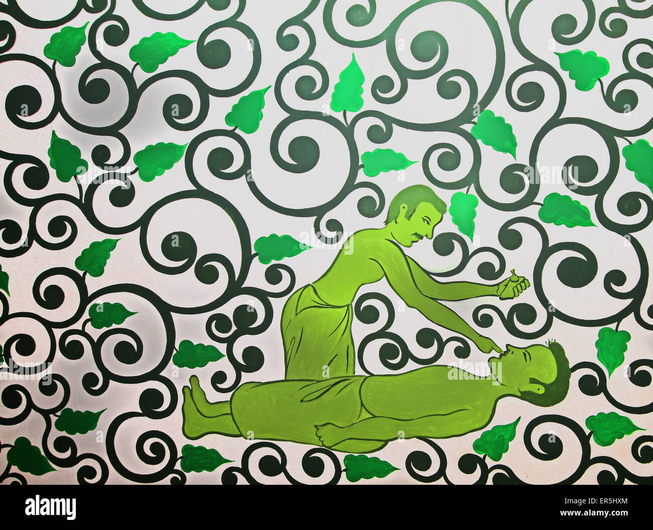 Conception d'un traitement ayurvédique Banque D'Images