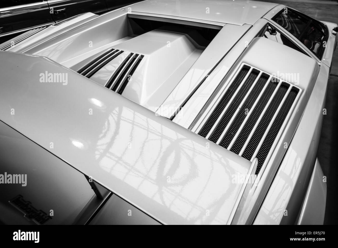Les évents d'air une supercar à moteur central Lamborghini Countach LP 25e anniversaire, 1990 Banque D'Images