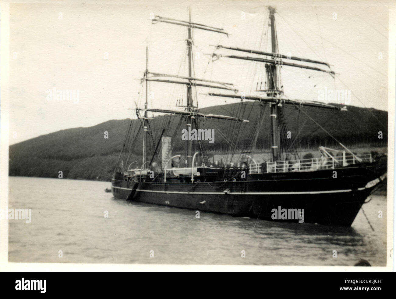 Yacht à vapeur, découverte rivière Dart, près de Dartmouth, Devon, Angleterre. 1925 Banque D'Images