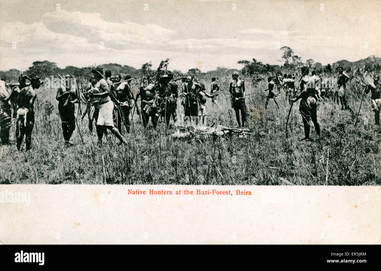 Mozambique - chasseurs autochtones, Buzi-Forest Banque D'Images