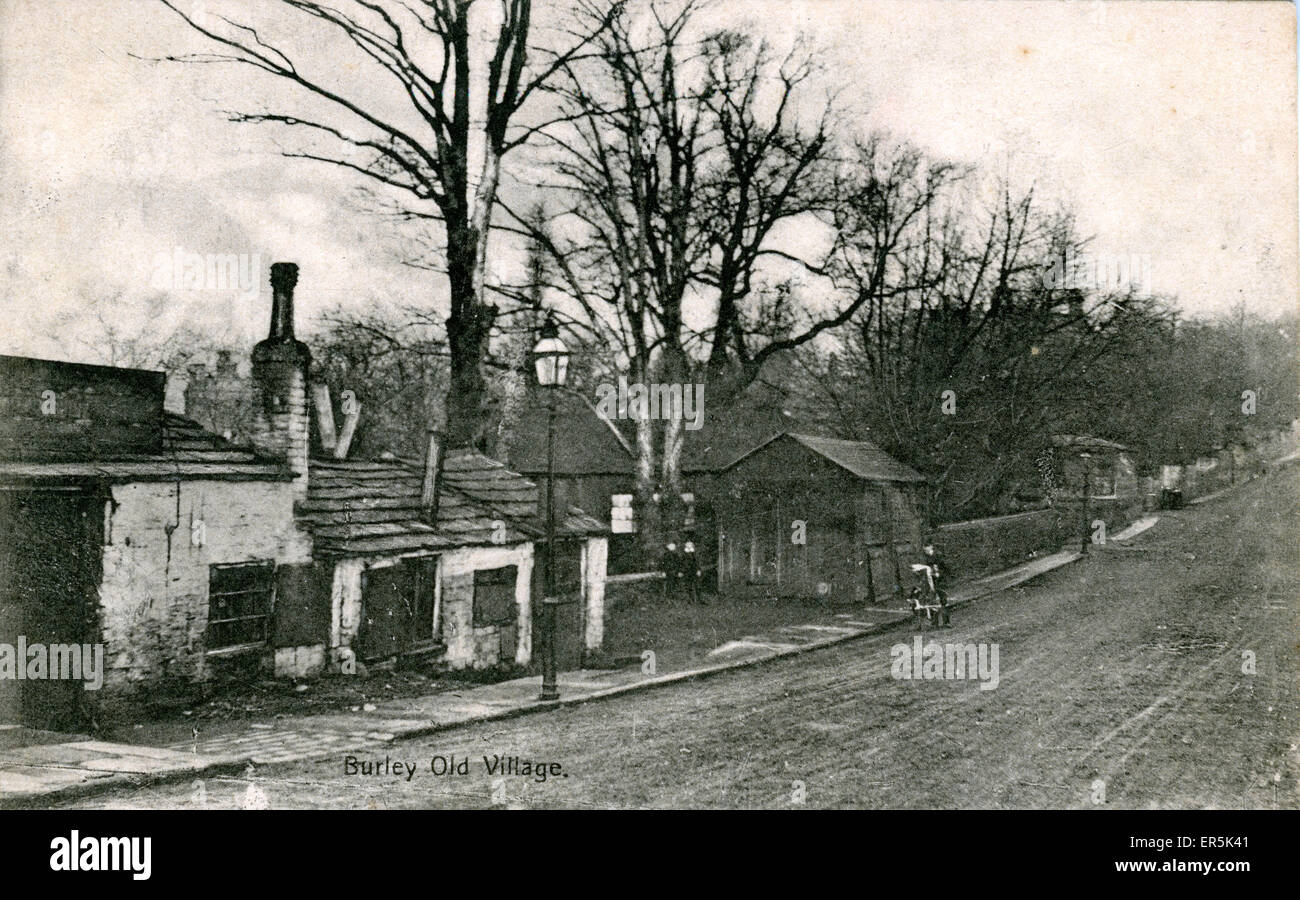 Vieux Village, Burley, Leeds, près de Headingly, Yorkshire, Angleterre. Années 1900 Banque D'Images