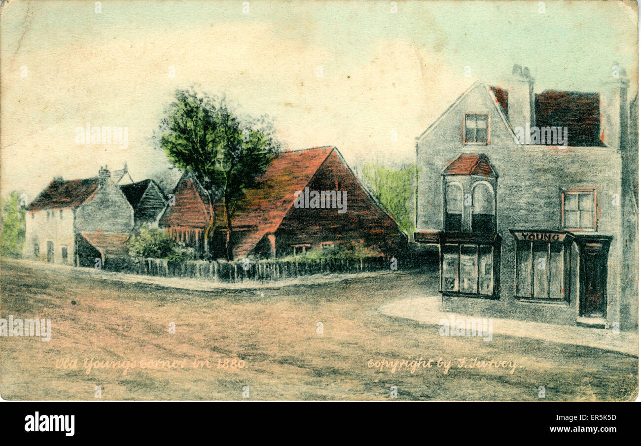Old Young's Corner 1880, Goldhawk Road, Chiswick, Angleterre Banque D'Images