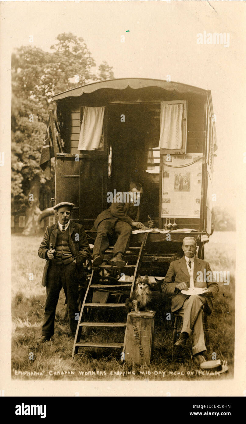 Vintage Caravan, Angleterre Banque D'Images