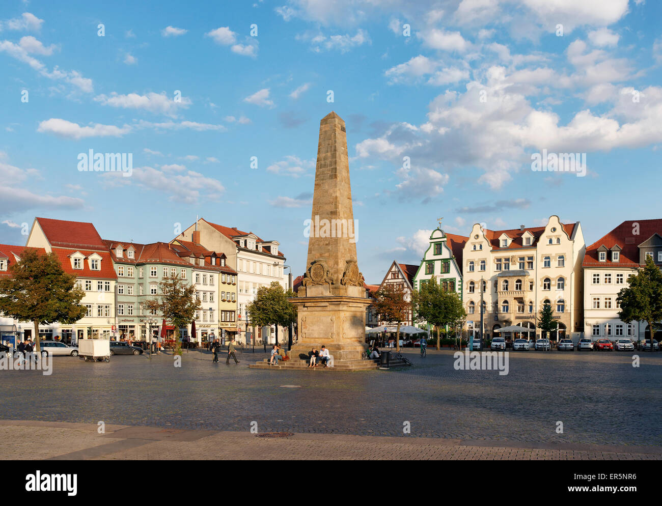 Place de la cathédrale, Domplatz, Erfurt, Thuringe, Allemagne Banque D'Images