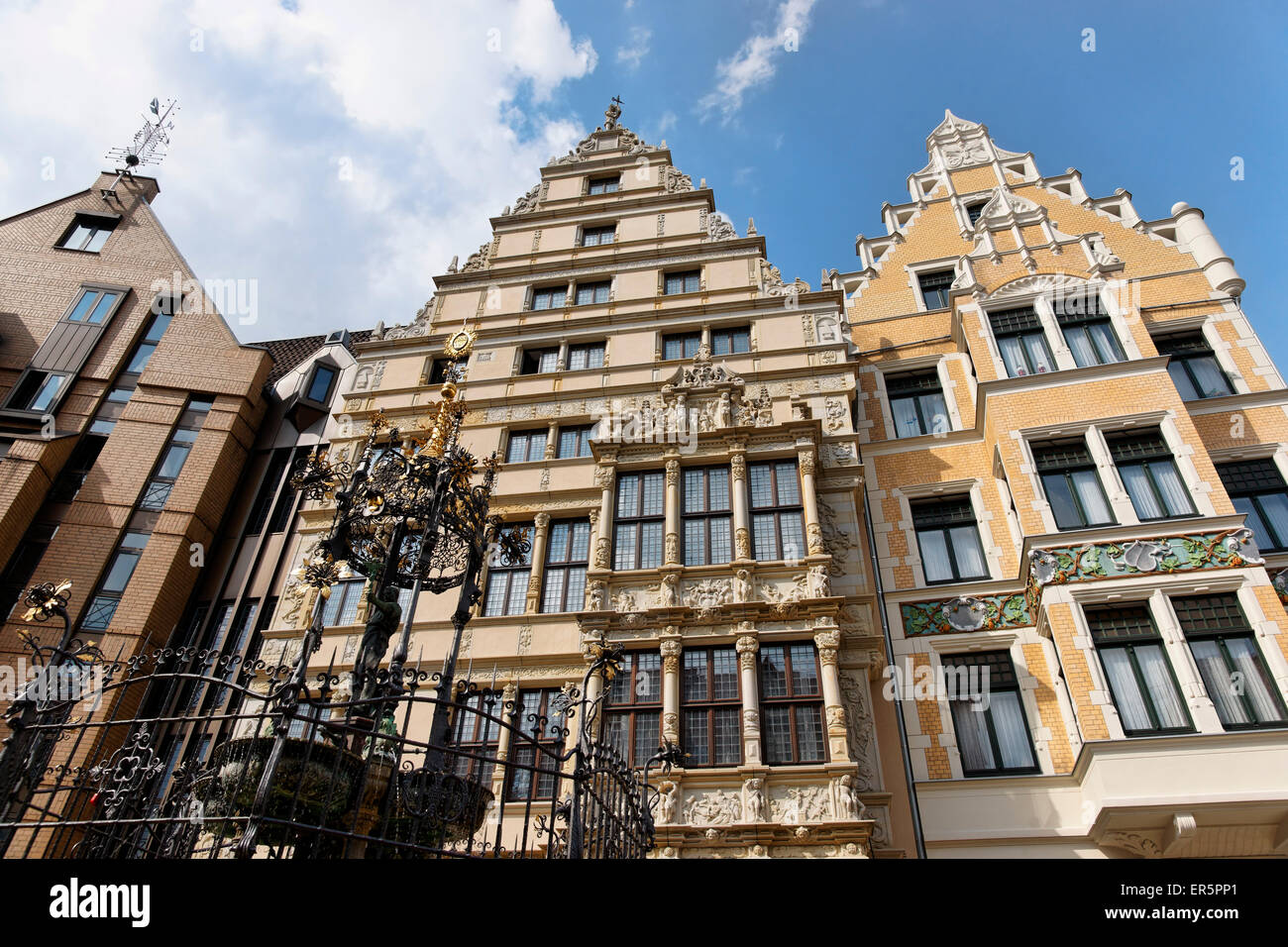 Maison de Leibniz, Holzmarkt, Hanovre, Basse-Saxe, Allemagne Banque D'Images