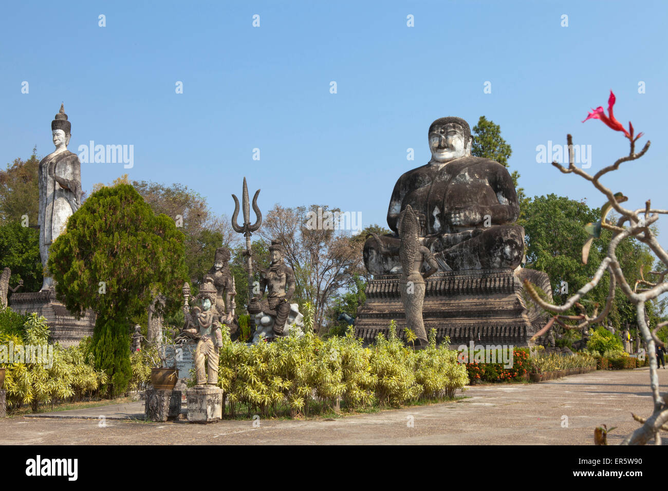 Sculptures de Buddhistic dans Sala Kaeo Ku Park près de Nong Khai au bord du Mékong, région de l'Isan, au nord-est de la Thaïlande, Asie Banque D'Images