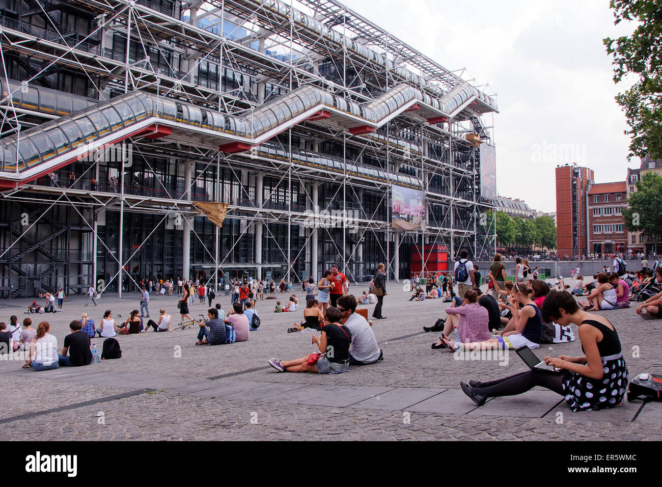 Centre Georges Pompidou, Beaubourg, Paris, France, Europe Banque D'Images