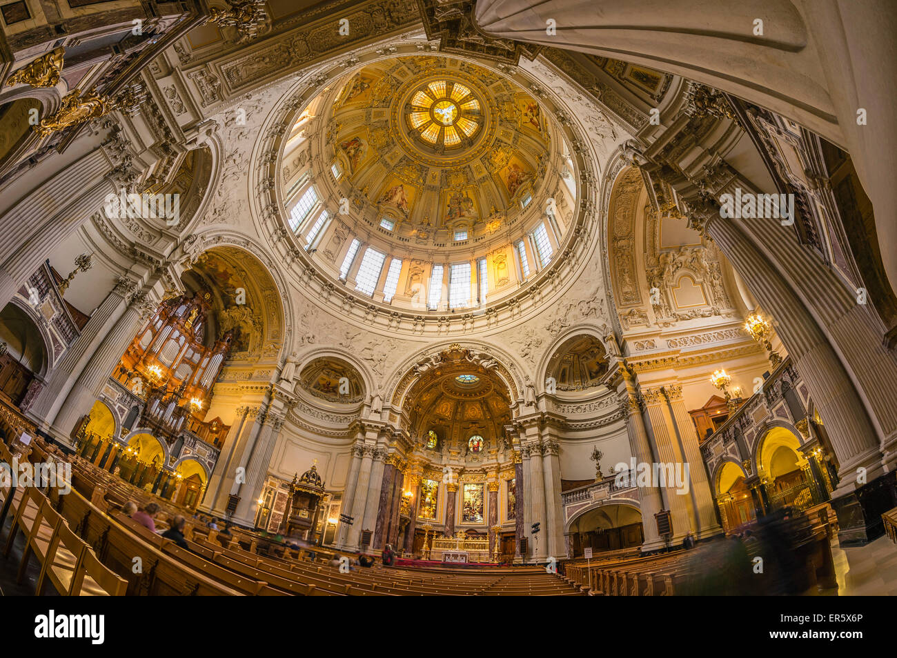 L'intérieur du dôme, coupole, Berlin, Allemagne Banque D'Images