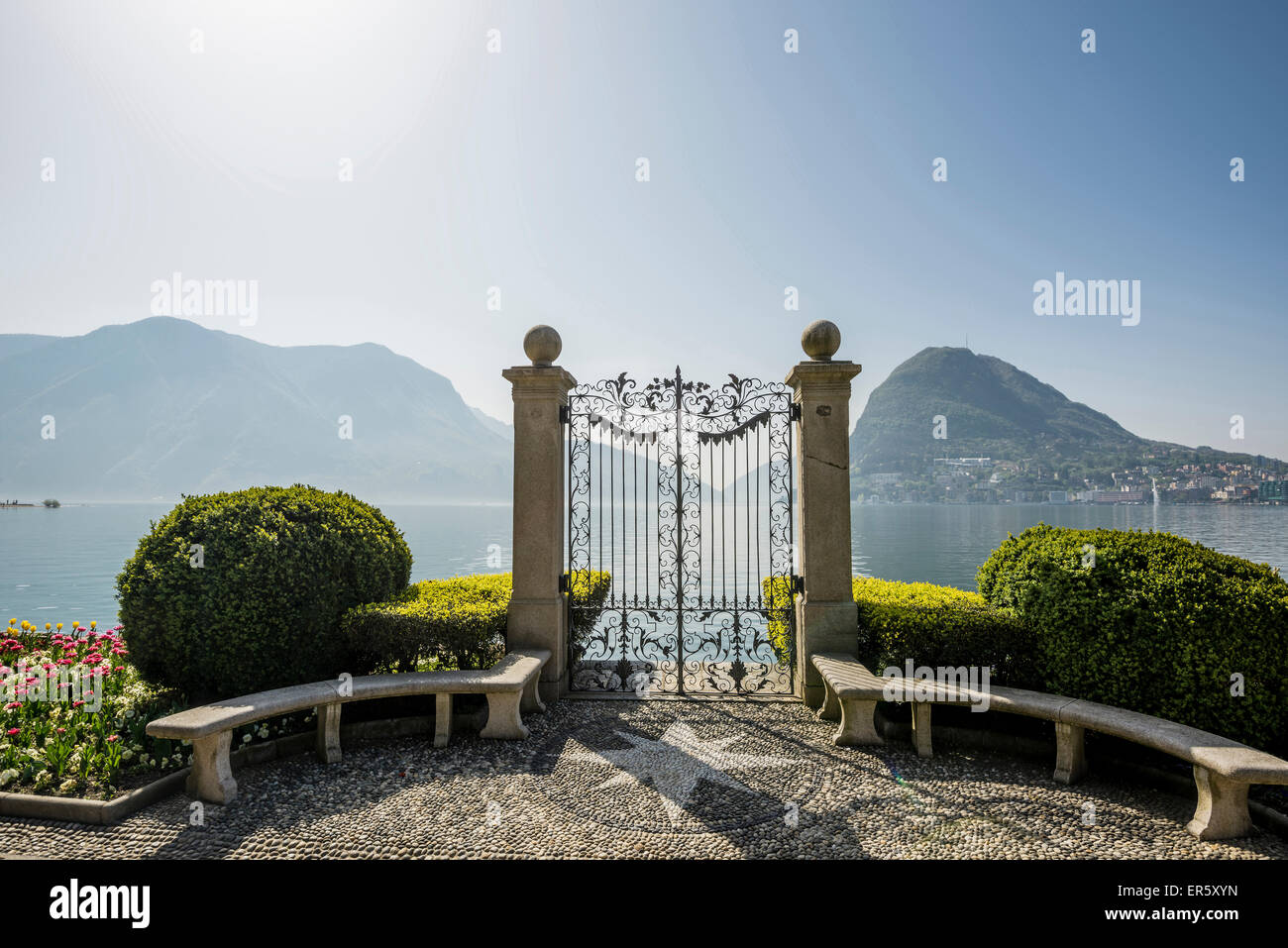 Parco Civico, Lugano, Lac de Lugano, Canton du Tessin, Suisse Banque D'Images