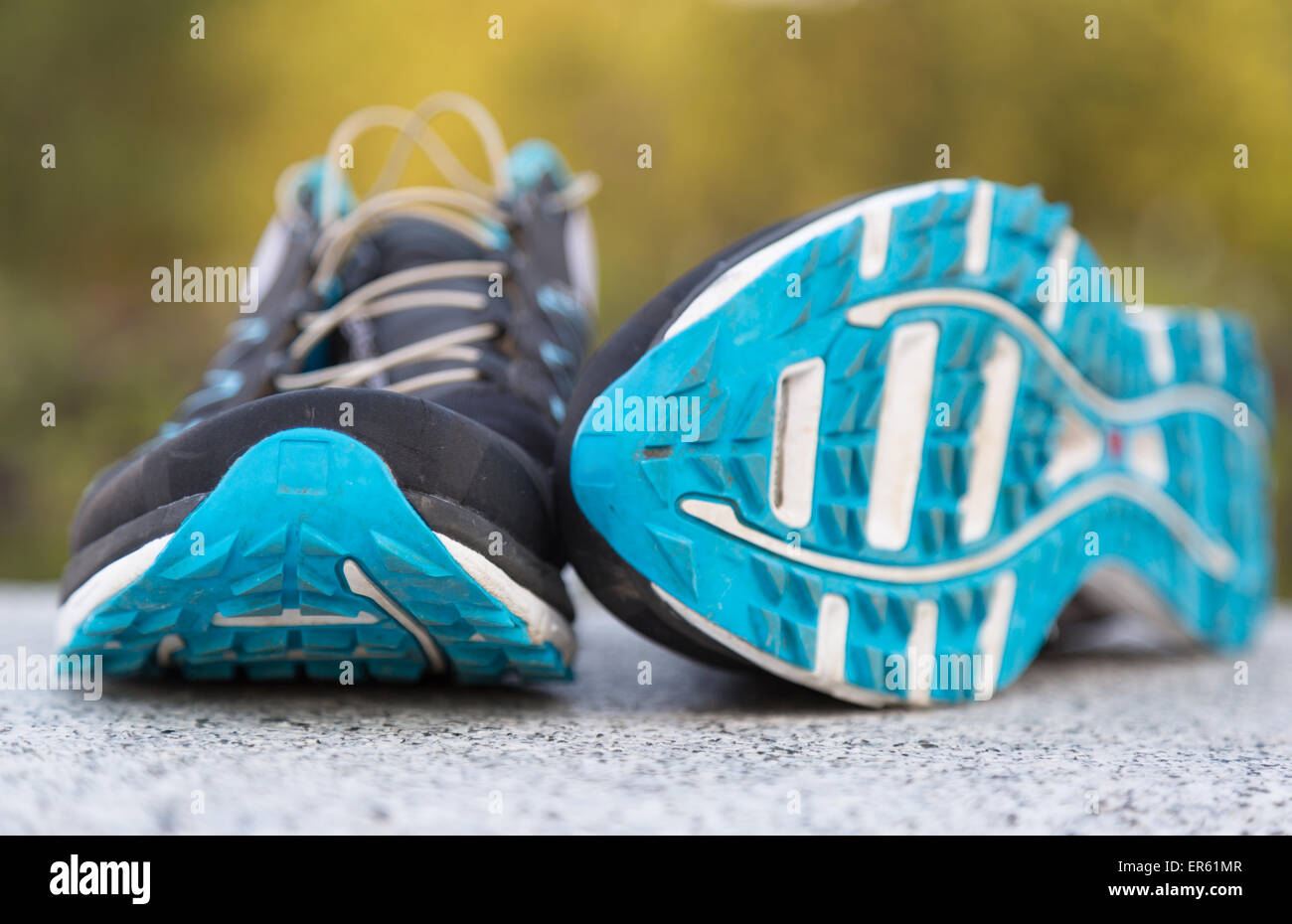 Gros plan d'une paire de chaussures de course. Shallow DOF Banque D'Images