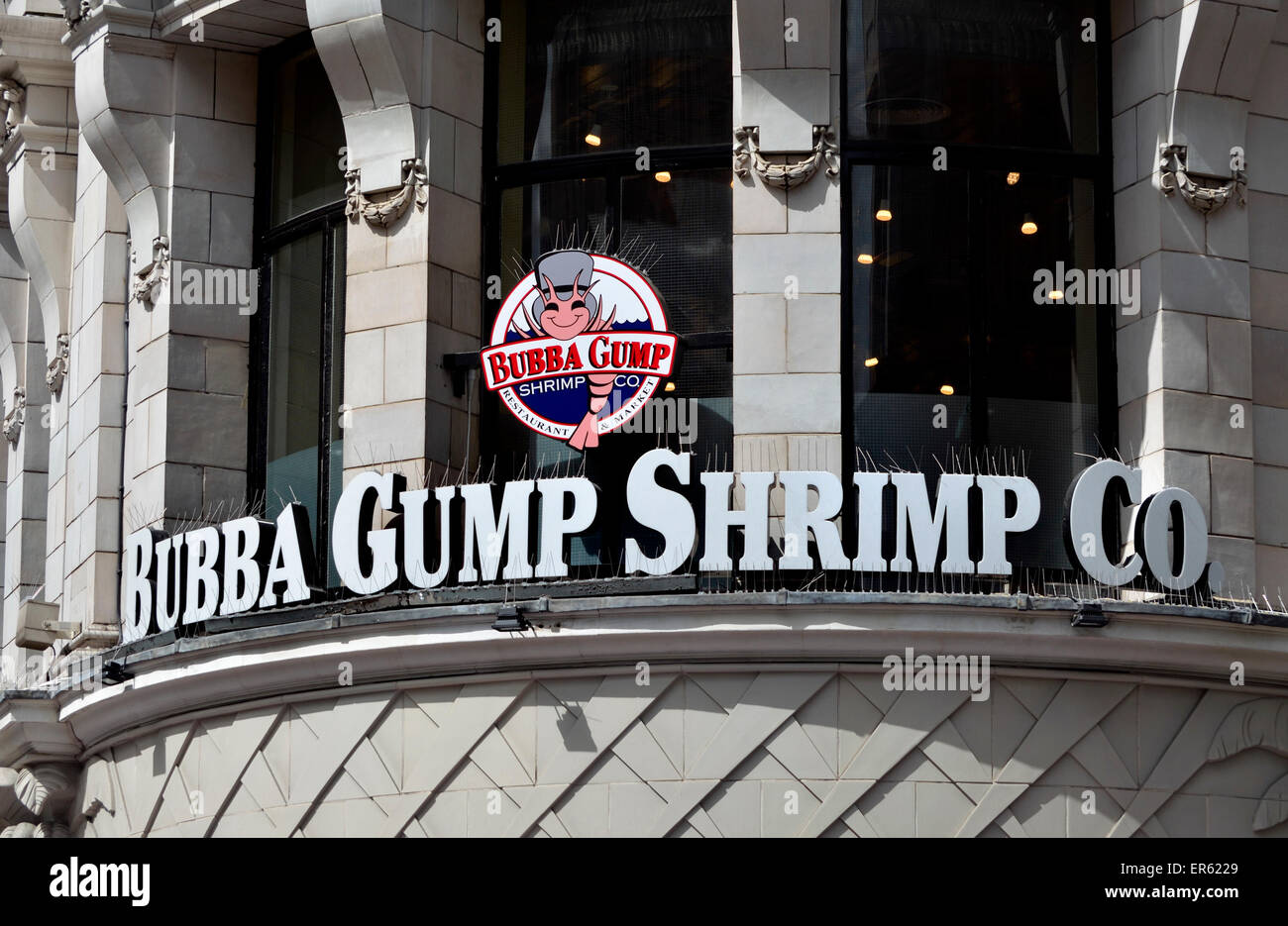 Londres, Angleterre, Royaume-Uni. Bubba Gump Shrimp Co succursale à Coventry Street Banque D'Images