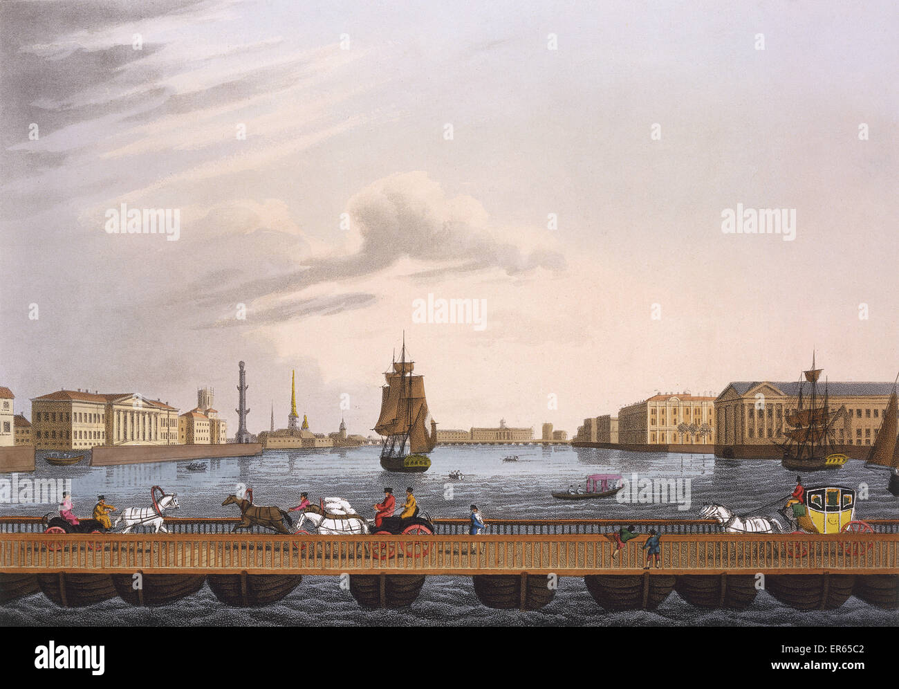 Vue sur St Petersburgh, par Mornay Banque D'Images