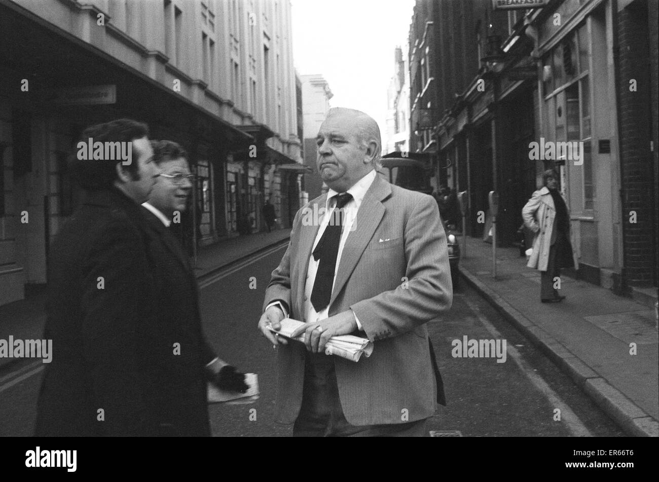 Kenneth Drury, ancien commandant de police, accusé de corruption, de Bow Street, Magistrates Court, Londres, 1er mars 1976. Banque D'Images