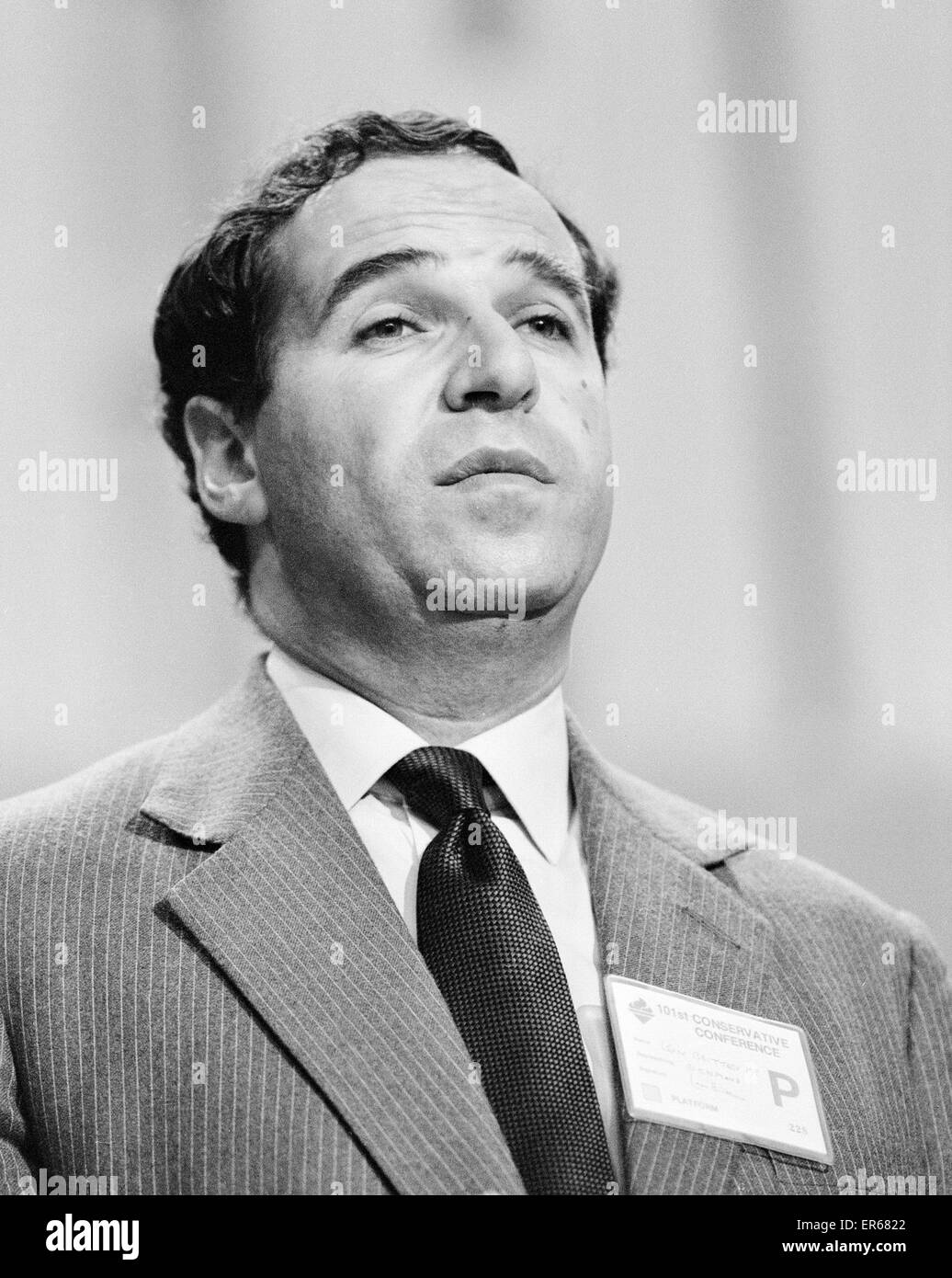 Secrétaire d'accueil Leon Brittan photographié à la conférence du parti conservateur à Brighton. Octobre 1984. Banque D'Images