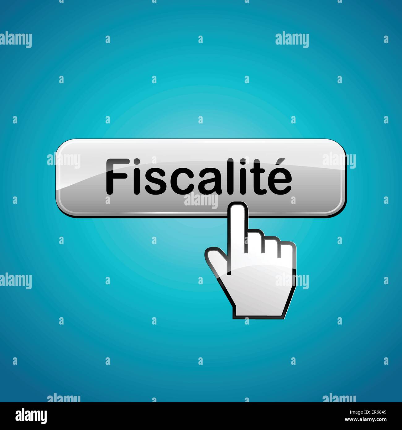 Traduction en français pour l'impôt sur le bouton web concept Illustration de Vecteur