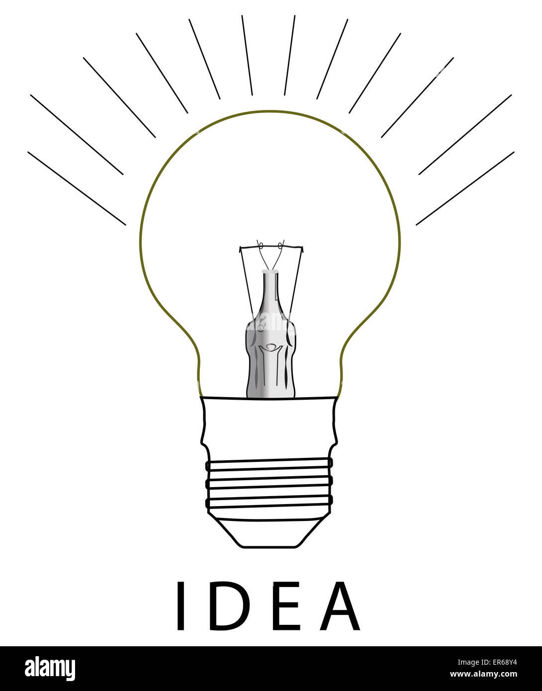 Logo de l'ampoule de verre. Idée et d'affaires, et le succès de la solution Banque D'Images
