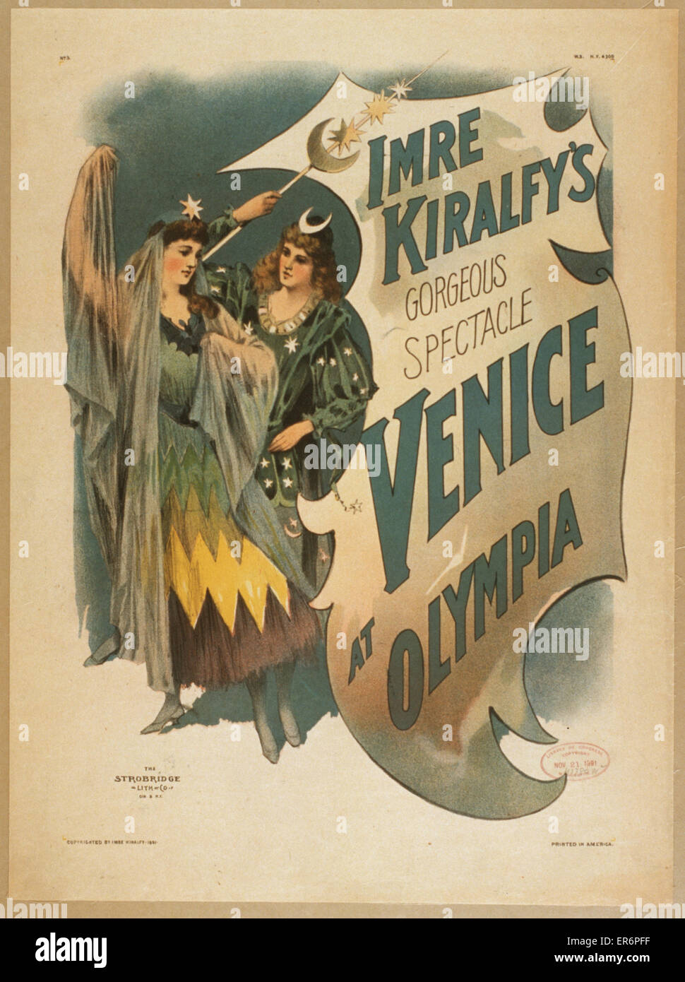 Imre Kiralfy est magnifique spectacle, Venise à Olympie. Date c1891. Banque D'Images