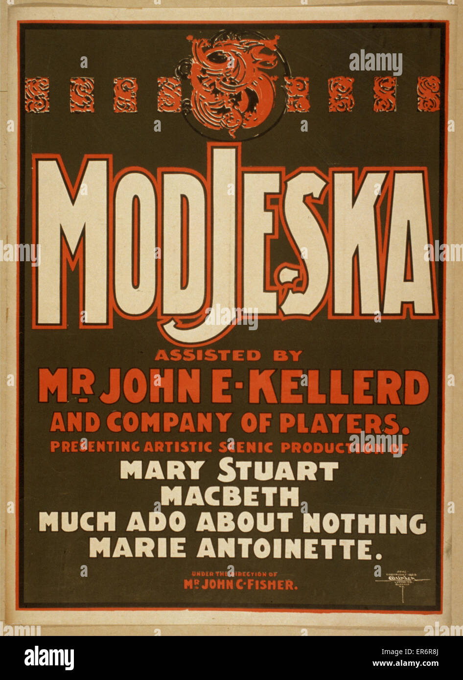 Modjeska assisté de M. John E. Kellerd Banque D'Images