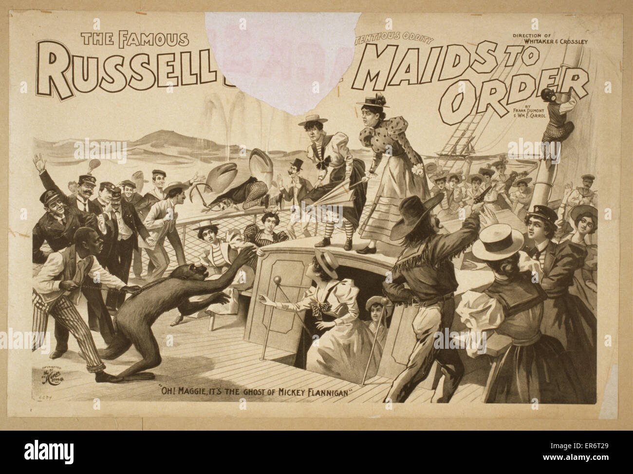 Le célèbre Russell Bros. Dans l'oddité prétentieuse, les femmes de ménage à Banque D'Images