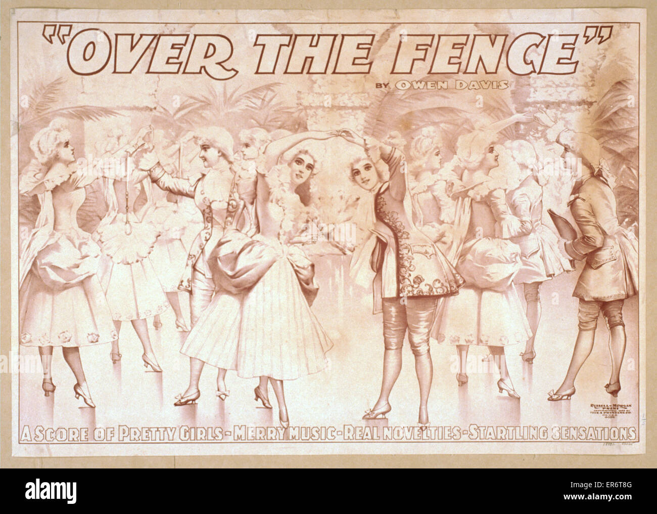 Sur la clôture par Owen Davis Banque D'Images