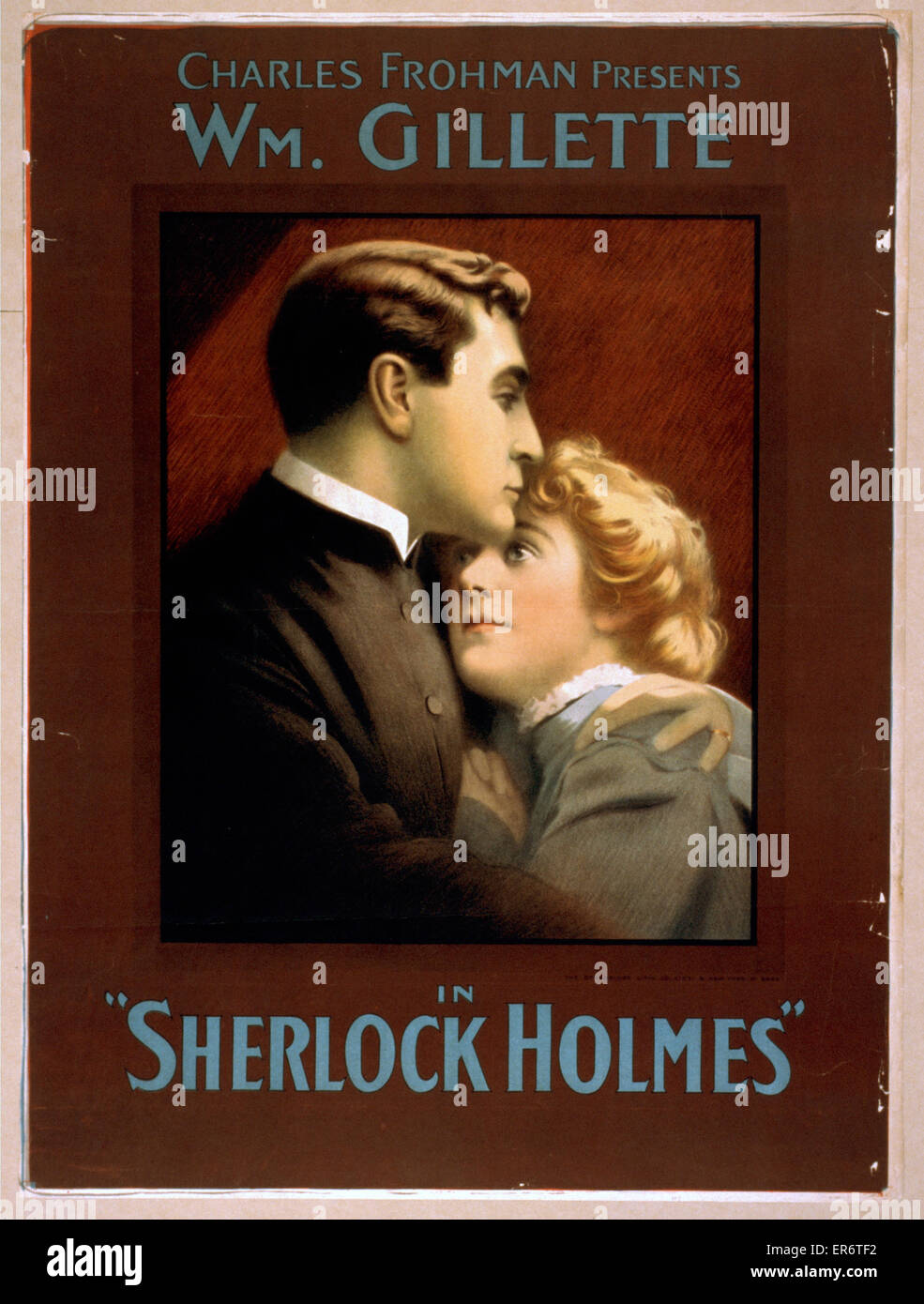 Charles Frohman présente William Gillette dans Sherlock Holmes Banque D'Images