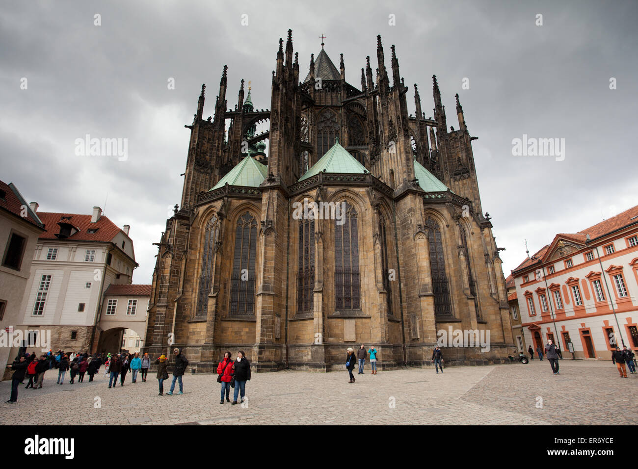 Le Château de Prague : la cathédrale Saint-Guy Banque D'Images
