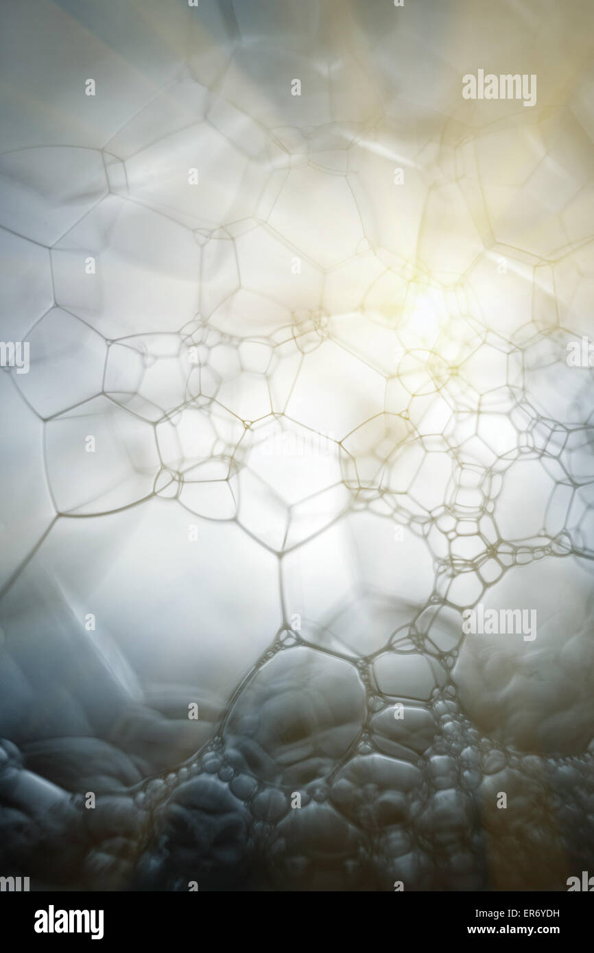 Des bulles de savon gros plan extrême créer élégant et stylé Banque D'Images