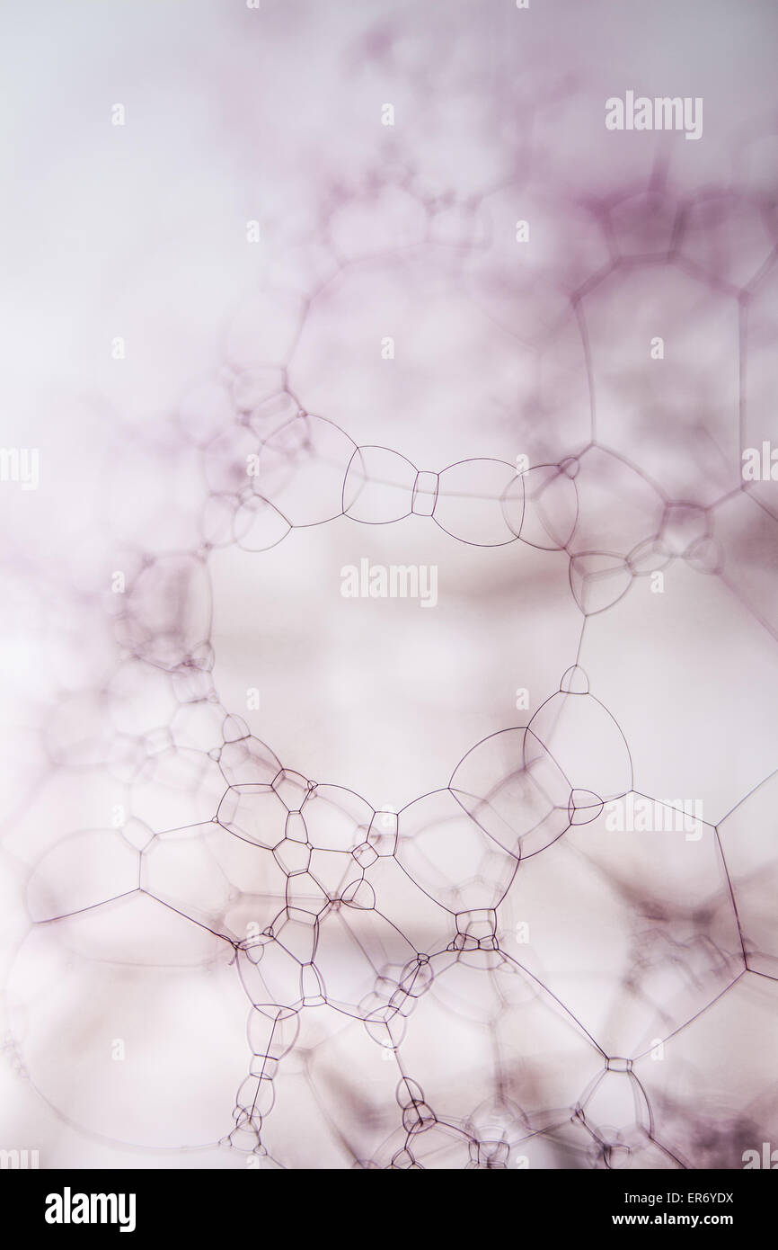 Des bulles de savon gros plan extrême créer élégant et stylé Banque D'Images