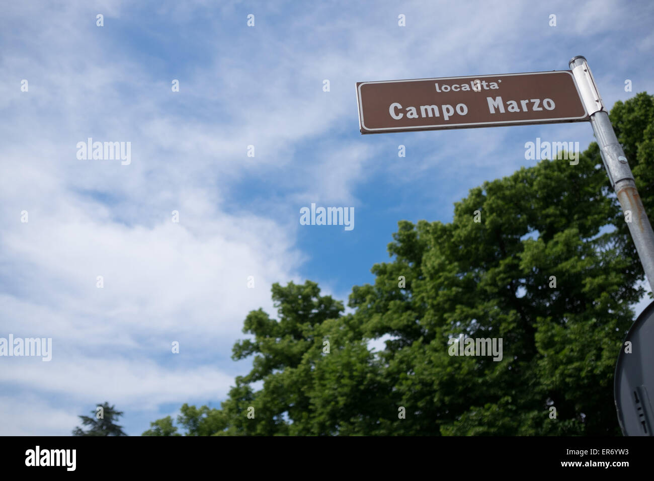 Campo Marzo, park dans le centre-ville de Vicence en Italie. Banque D'Images