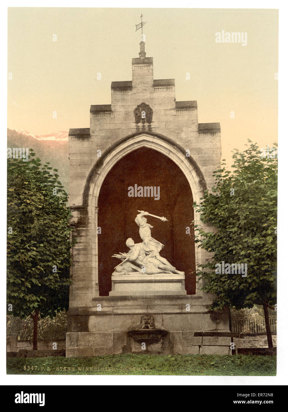 Winkelried Monument, Stans, Unterwald, Suisse Banque D'Images
