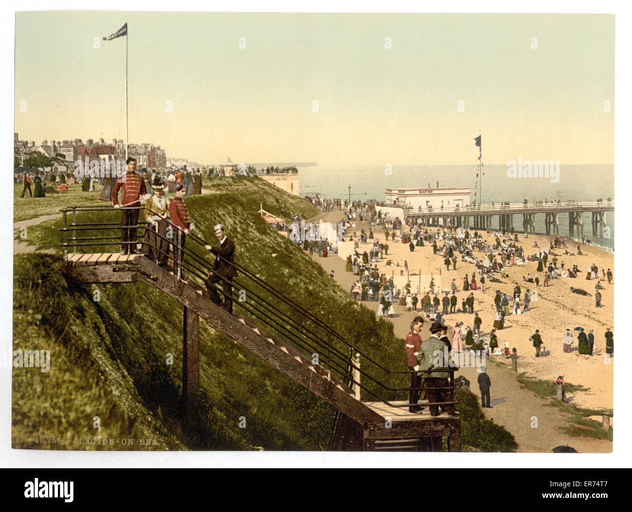 Depuis les falaises, Clacton-on-Sea, Angleterre Banque D'Images