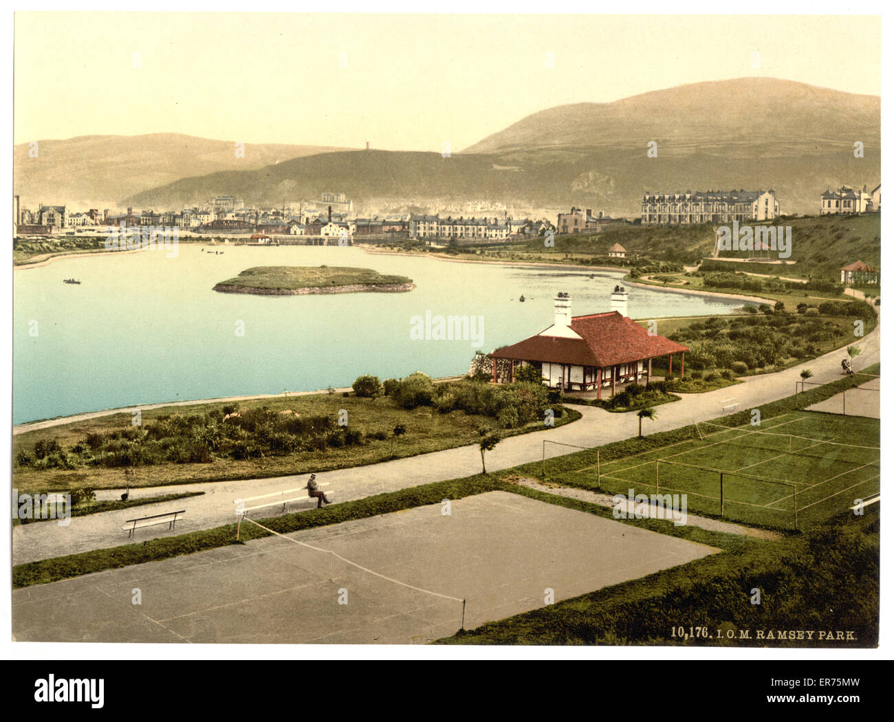 Ramsey, le parc, île de Man, Angleterre Banque D'Images