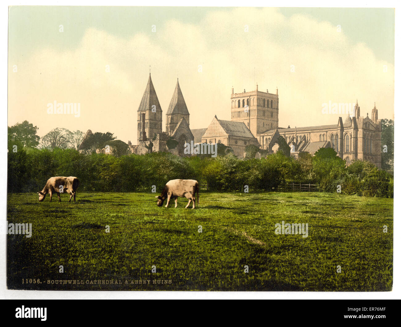 Cathédrale et ruines de l'abbaye de Southwell, Notts, Angleterre Banque D'Images