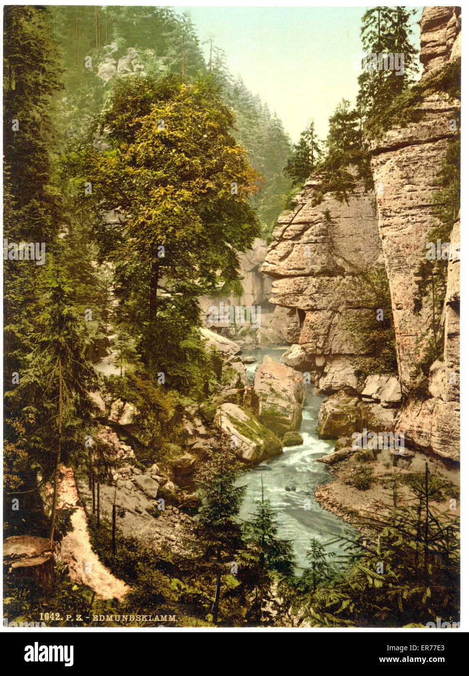 Edmunds Klamm, station de bateau, Suisse de Bohême, Bohême, Banque D'Images