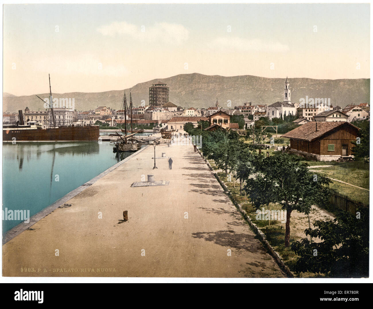 Spalato, les docks, Dalmatie, Austro-Hongrie Banque D'Images