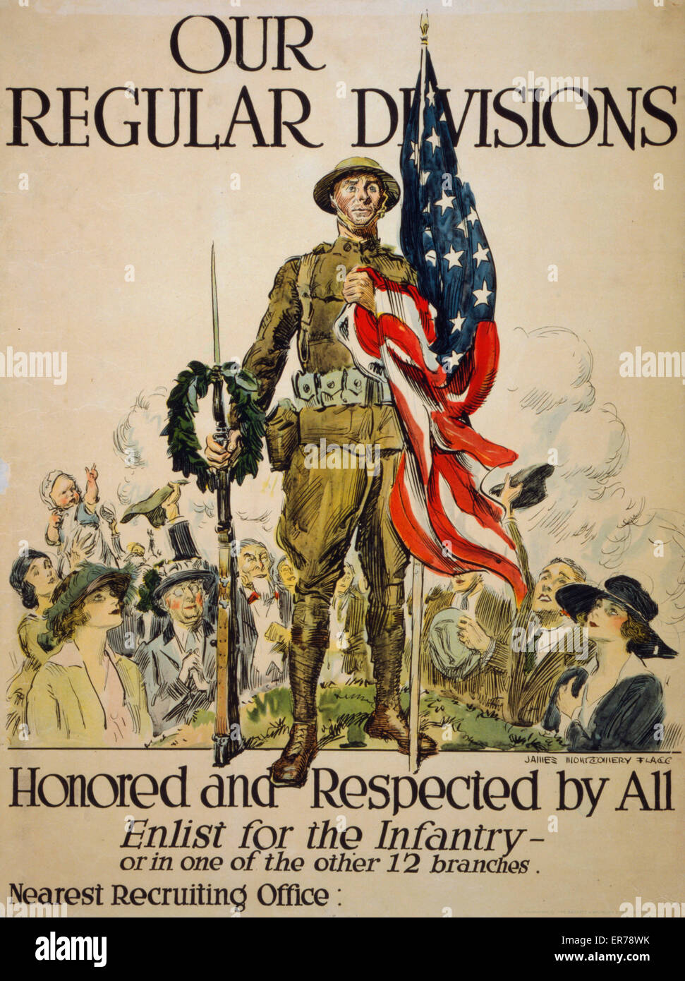 Nos divisions régulières, honorées et respectées par tous s'enrôler f Banque D'Images