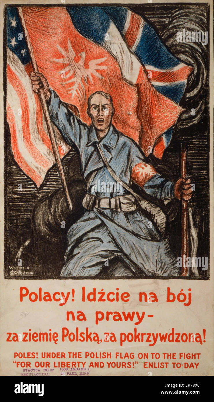 Poteaux ! Sous le drapeau polonais, à la lutte - pour notre libe Banque D'Images