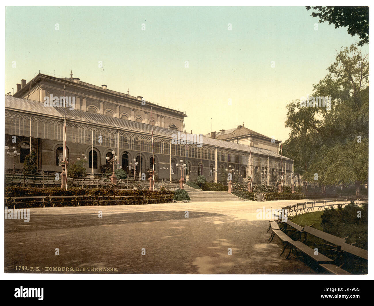 La terrasse, Homburg (c'est-à-dire Bad Homburg vor der Hohe), Hesse- Banque D'Images