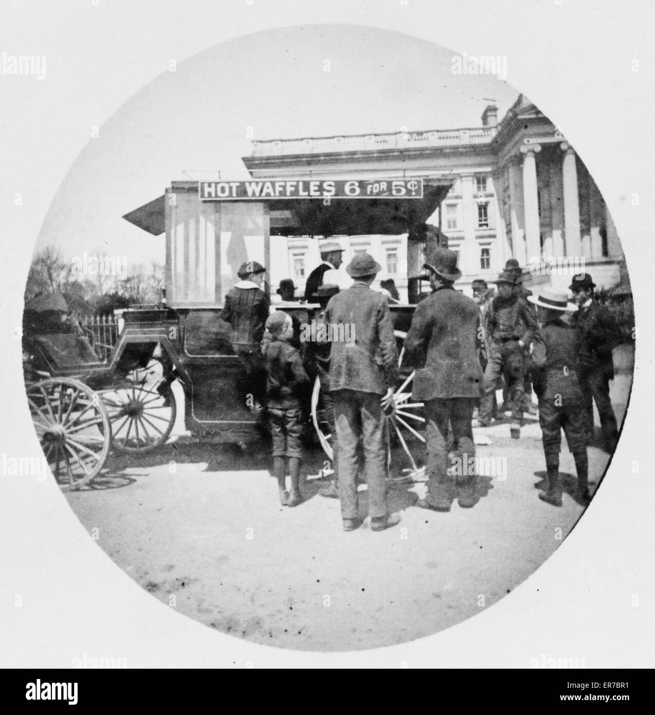 Fournisseur Waffle près du Trésor américain, Washington, D.C Banque D'Images
