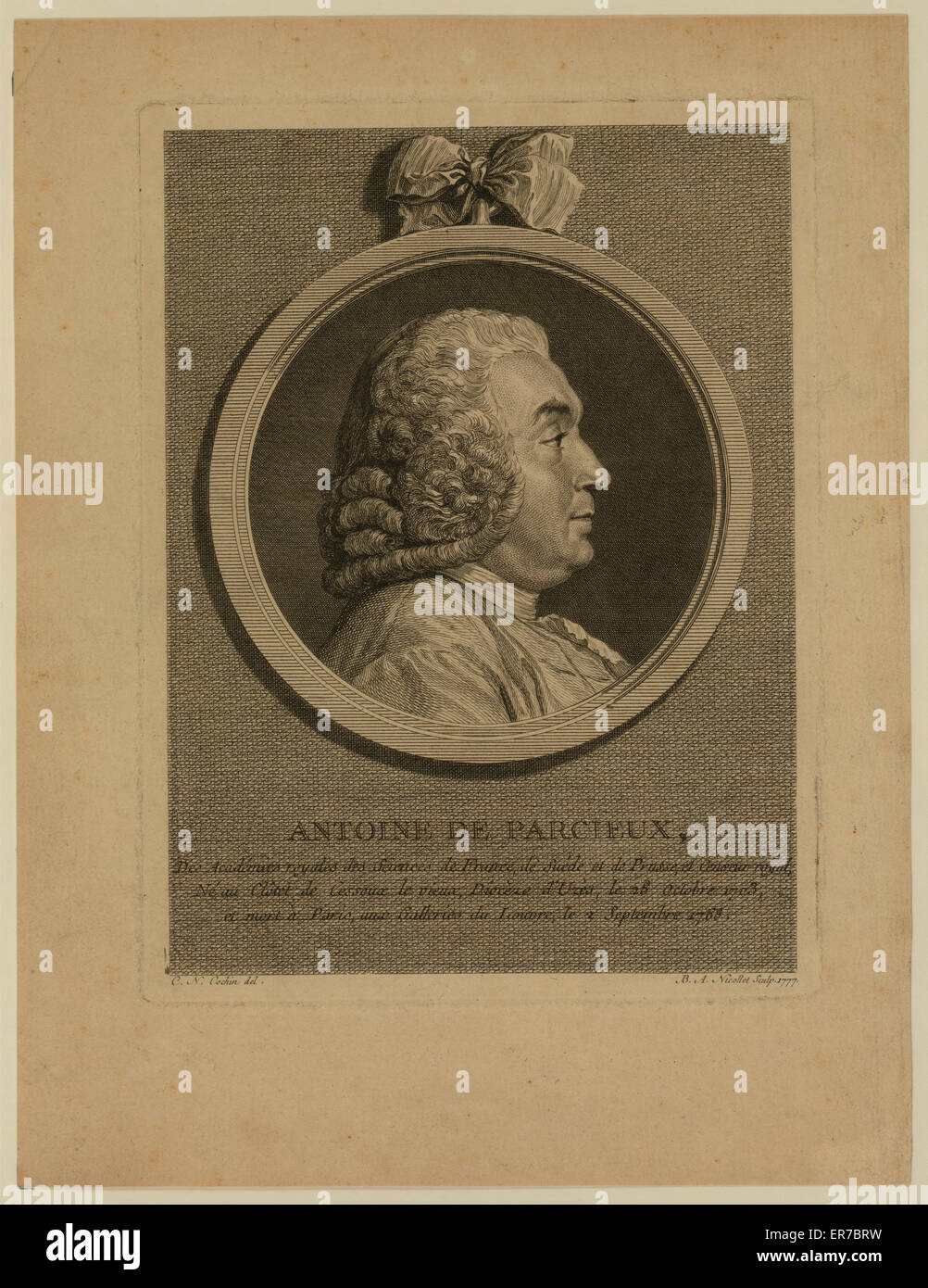 Antoine de Parcieux, des académies royales des sciences de F. Banque D'Images