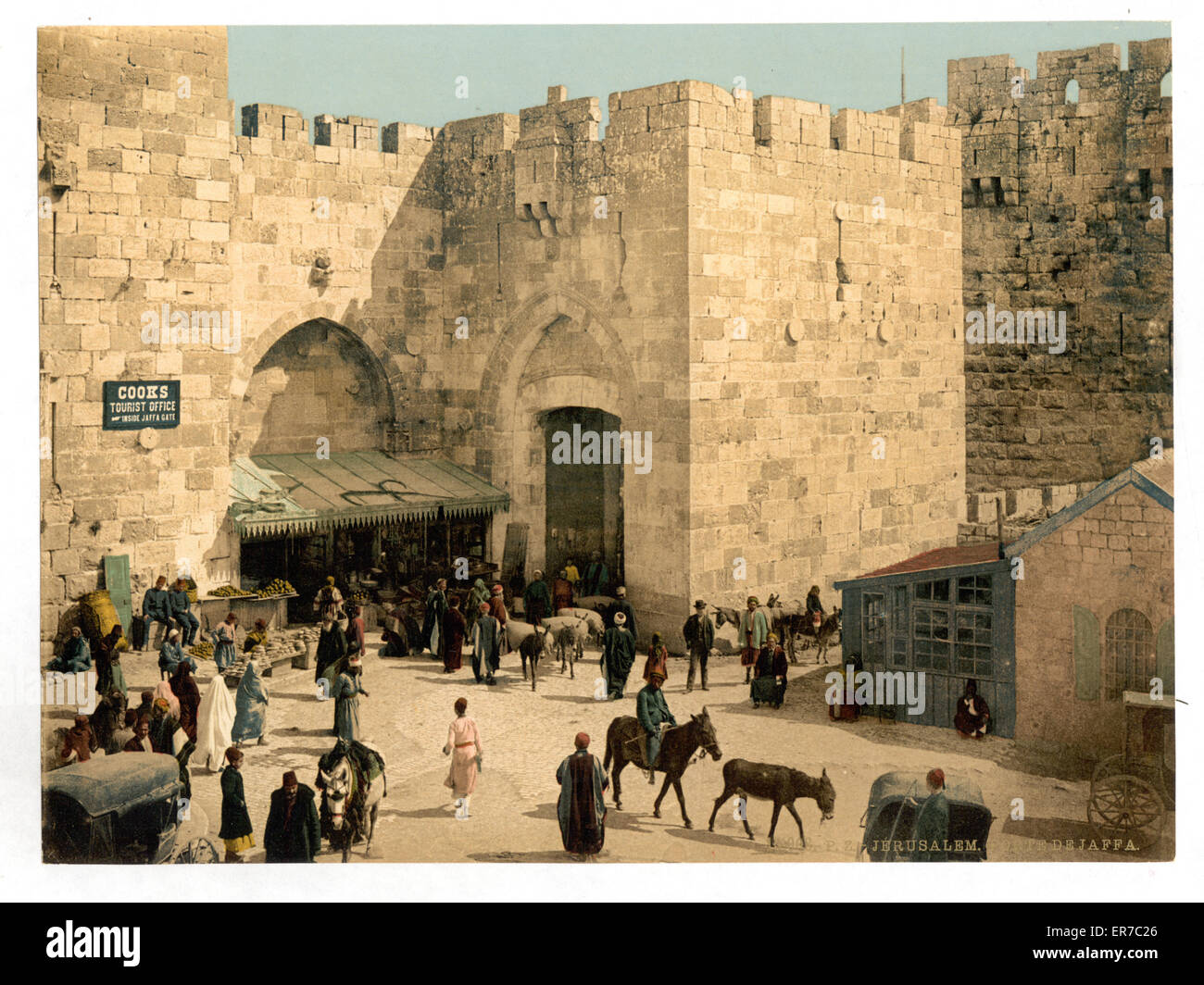 La porte de Jaffa, Jérusalem, Terre Sainte Photo Stock - Alamy