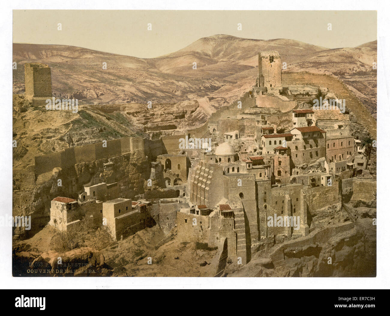 Le couvent, Mar-Saba, Terre Sainte, (c'est-à-dire, Cisjordanie) Banque D'Images