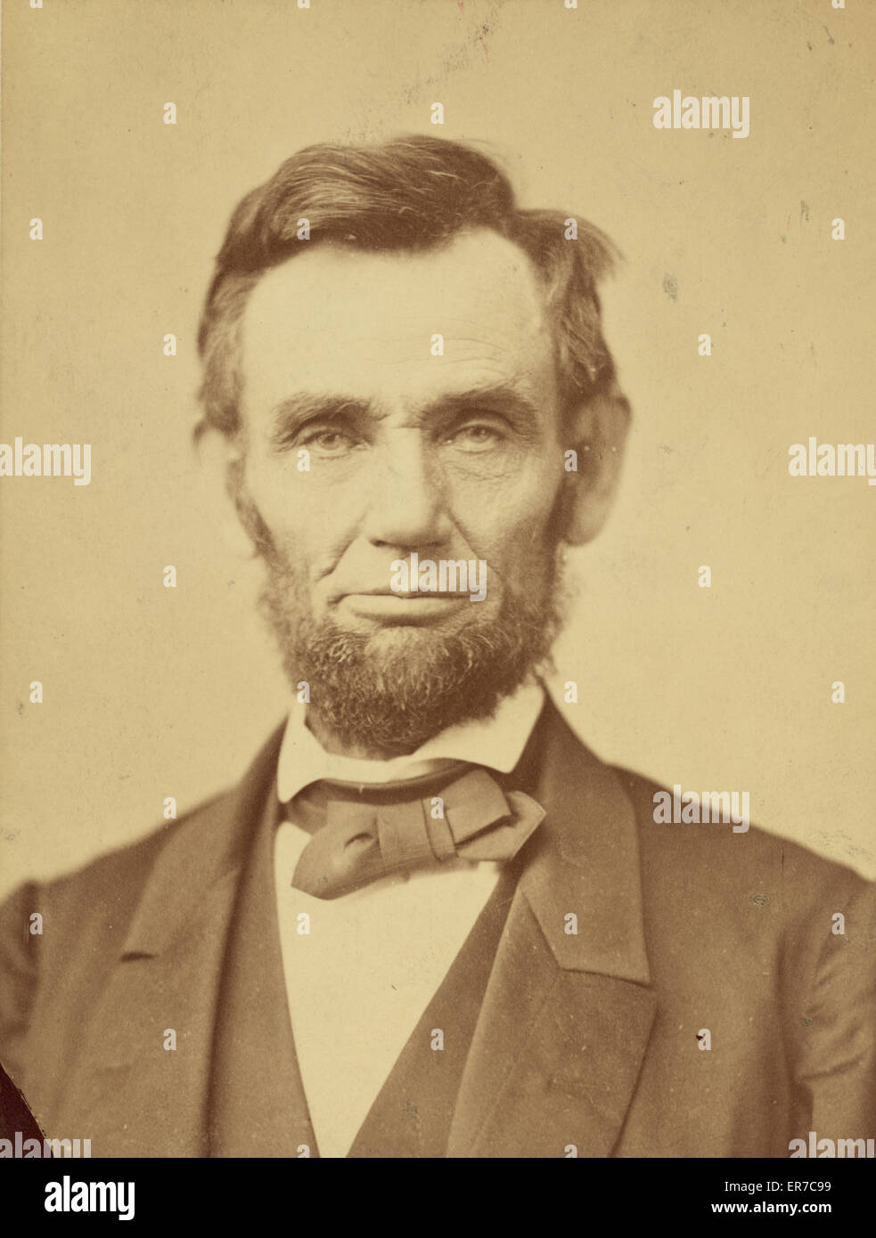 Abraham Lincoln, tête-et-épaules portrait, face à l'avant. Novembre 1863 Date 8. Banque D'Images