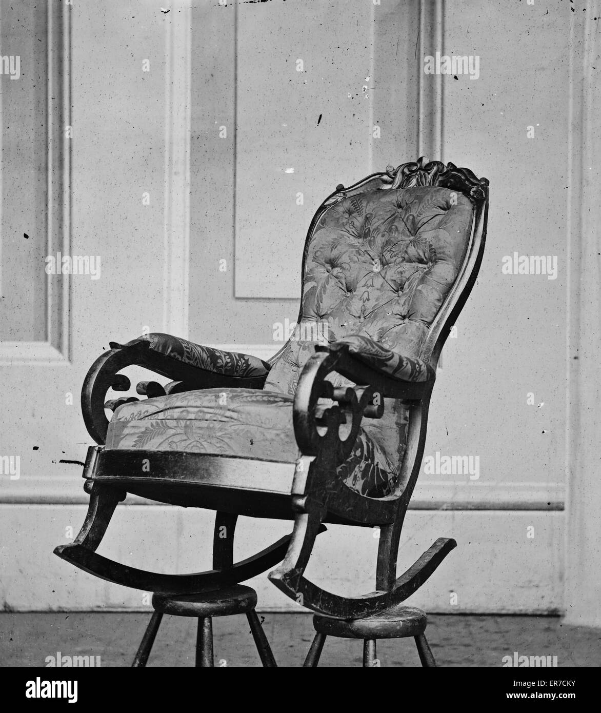 Washington, DC fauteuil à bascule utilisé par le président Lincoln in FO Banque D'Images