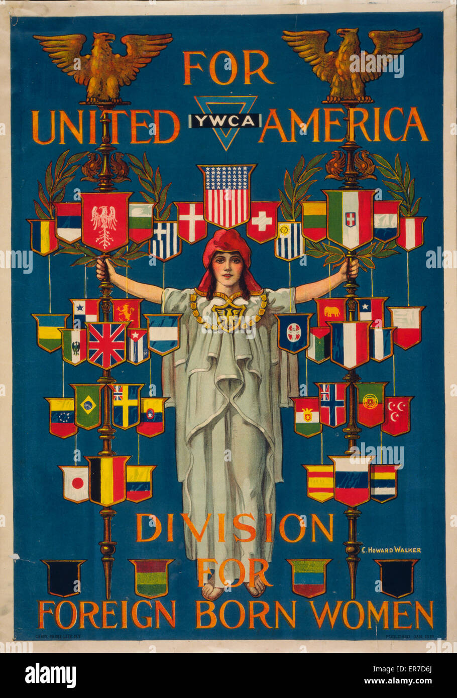 Pour l'amérique unie, la division YWCA pour les femmes nées à l'étranger Banque D'Images